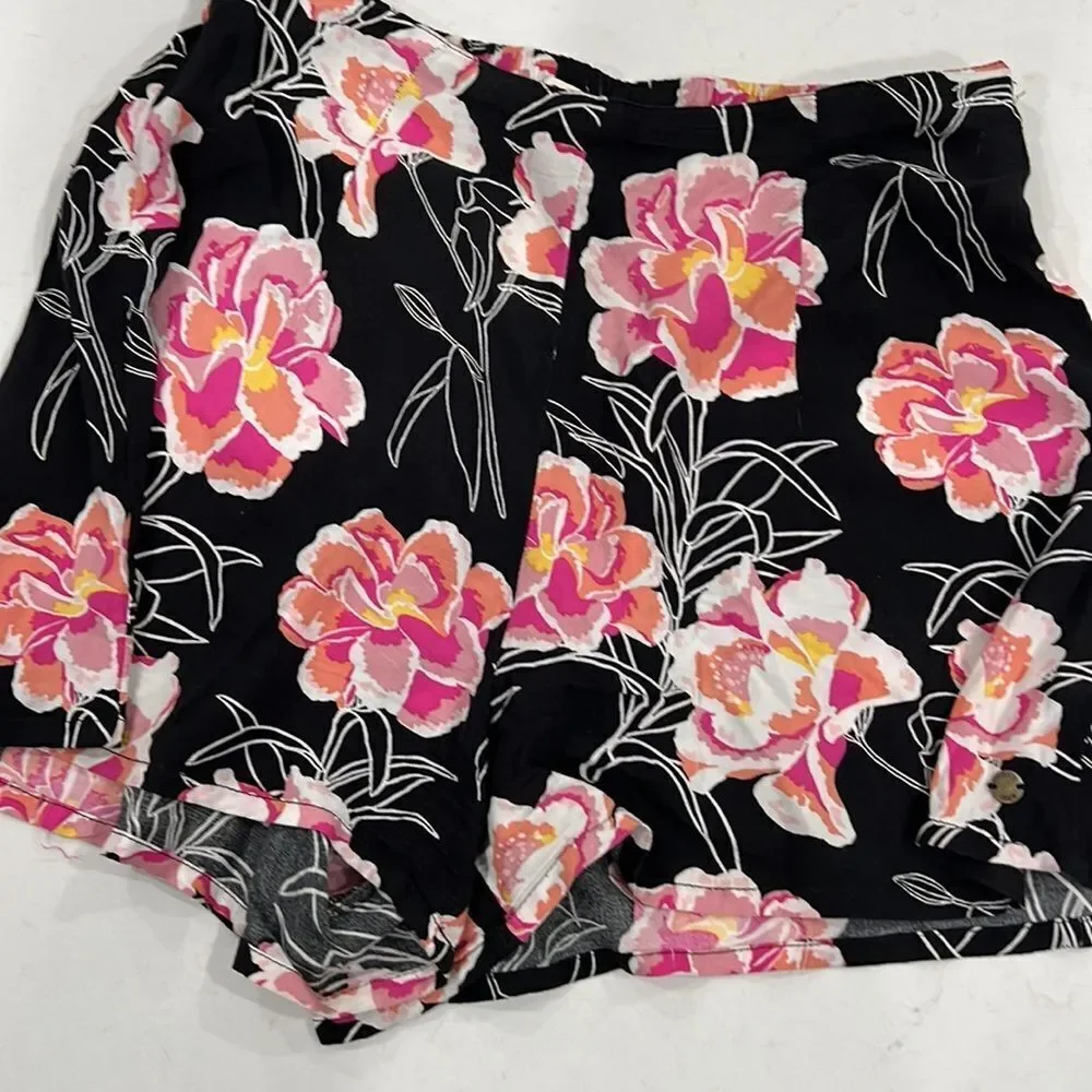 Roxy Happiness Awaits Shorts Flowers Floral Tropical - XS